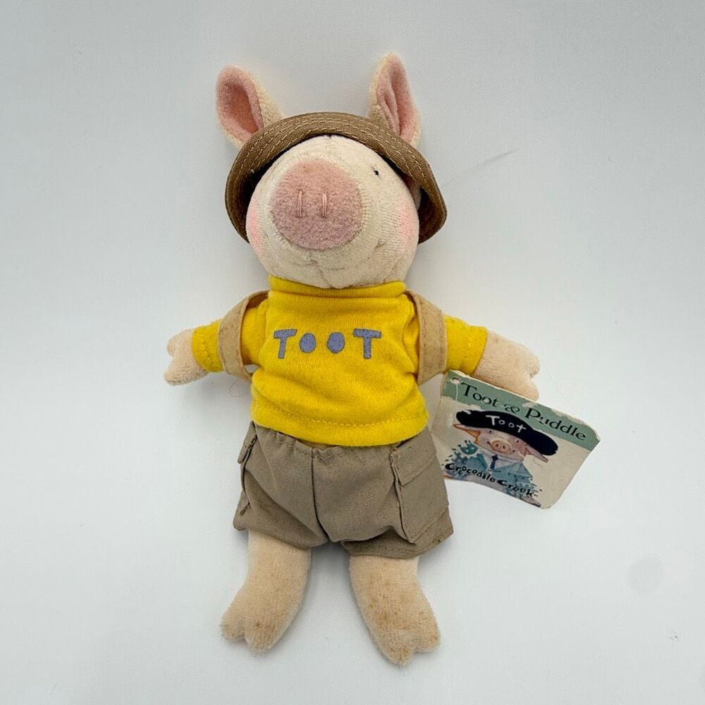 Crocodile Creek "Toot" Plush Toy Pig From Toot & Puddle Book Series by Holly Hob
